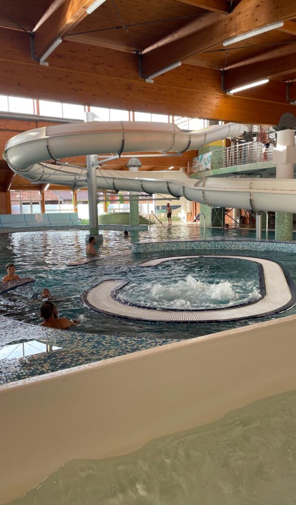 Slide at Aquapark Frymburk next to Lake Lipno