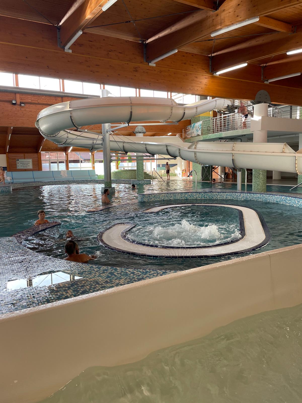 Slide at Aquapark Frymburk next to Lake Lipno